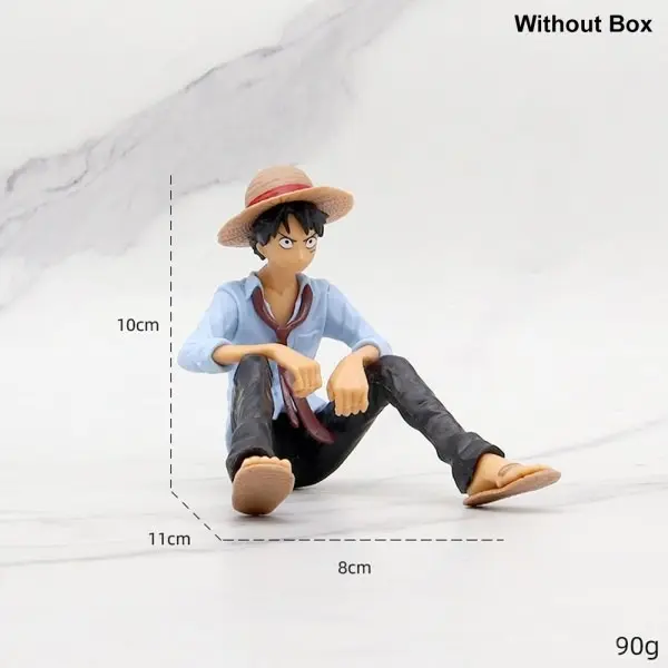 Luffy Sitting 10cm Blue Action Figure