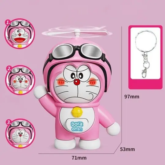 Pink Doraemon Face Changing Keychain