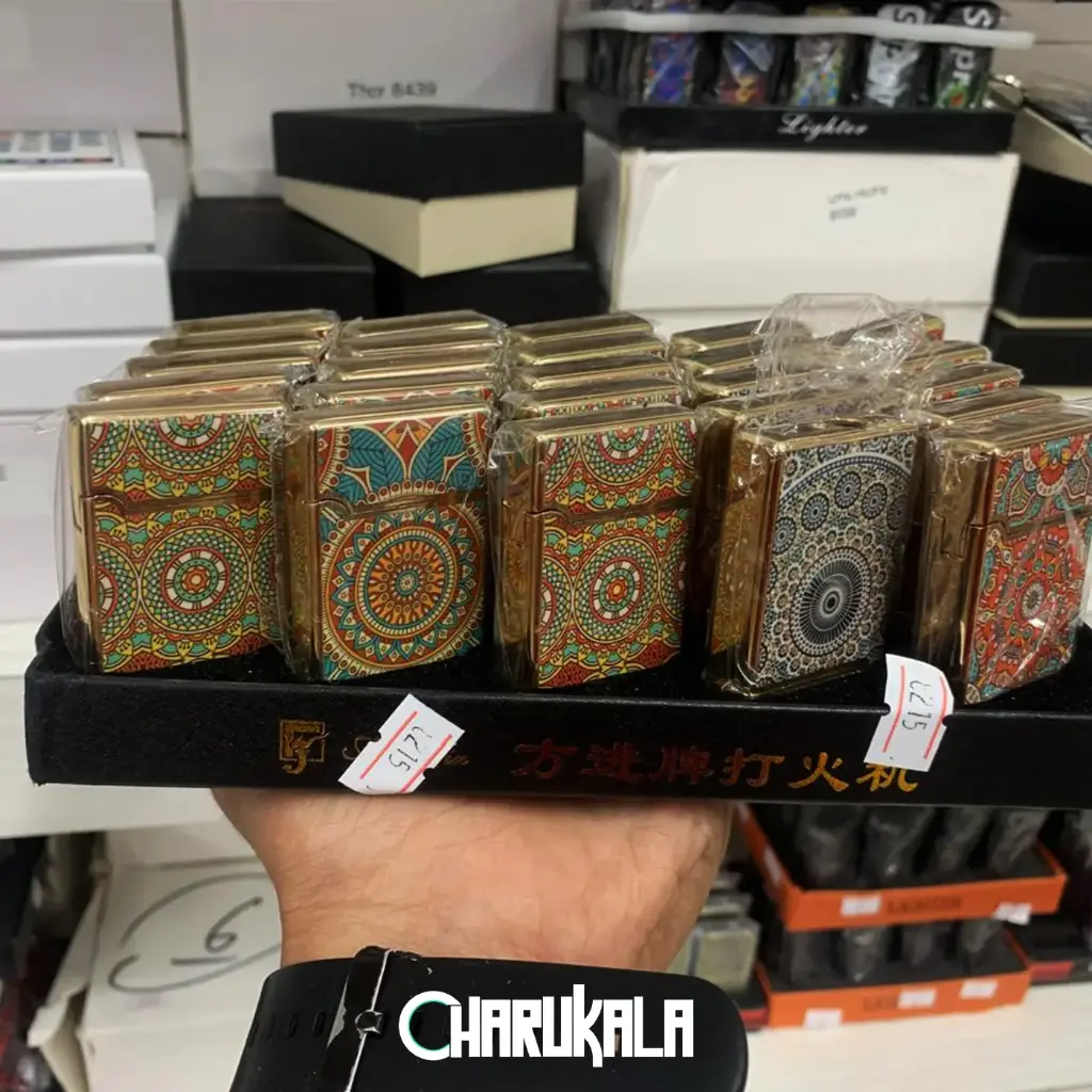 Full Mandala Printed Lighter with Double Flame