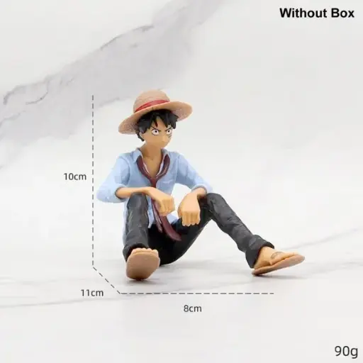 Luffy Sitting 10cm Blue Action Figure
