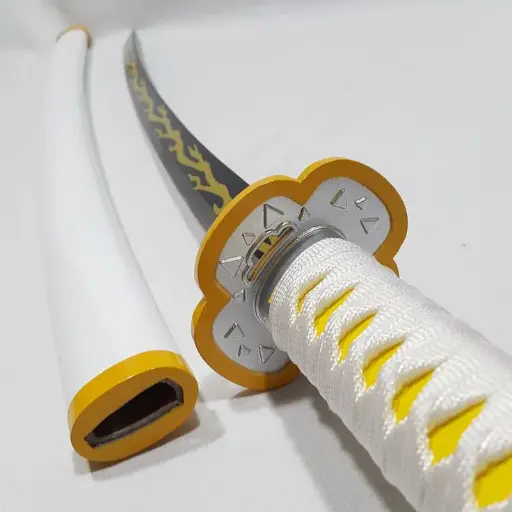 Zenitsu White Wooden Katana 104cm