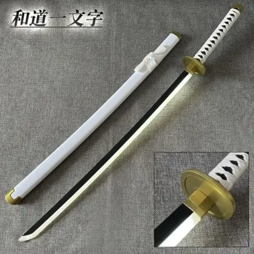 Zoro Wado White Wooden LED Katana 104cm