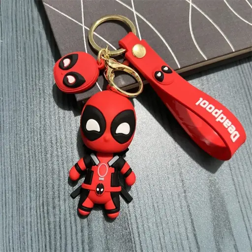 Black Deadpool 3D Keychain