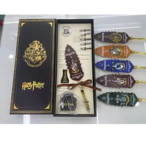 New Harry Potter  feather pen set colorful