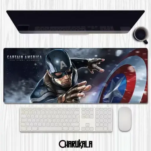Captain America With Shield Premium Large Desk Mat
