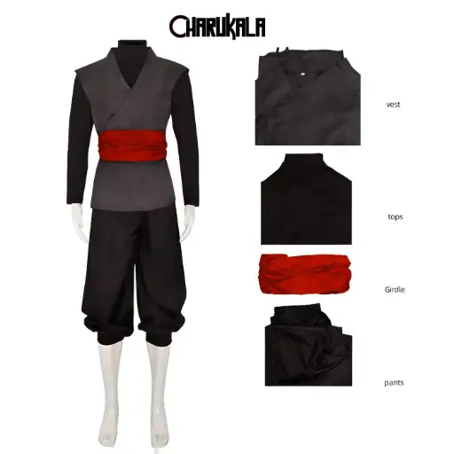 Black Goku Cosplay Costume | Men's Kung Fu Suit